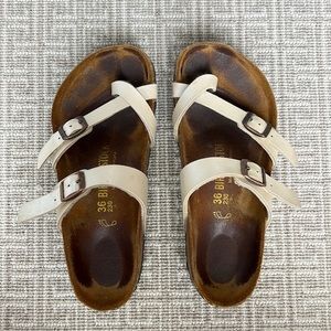 Birkenstock Mayari Burkleys-Flor pearl white 36 sandal